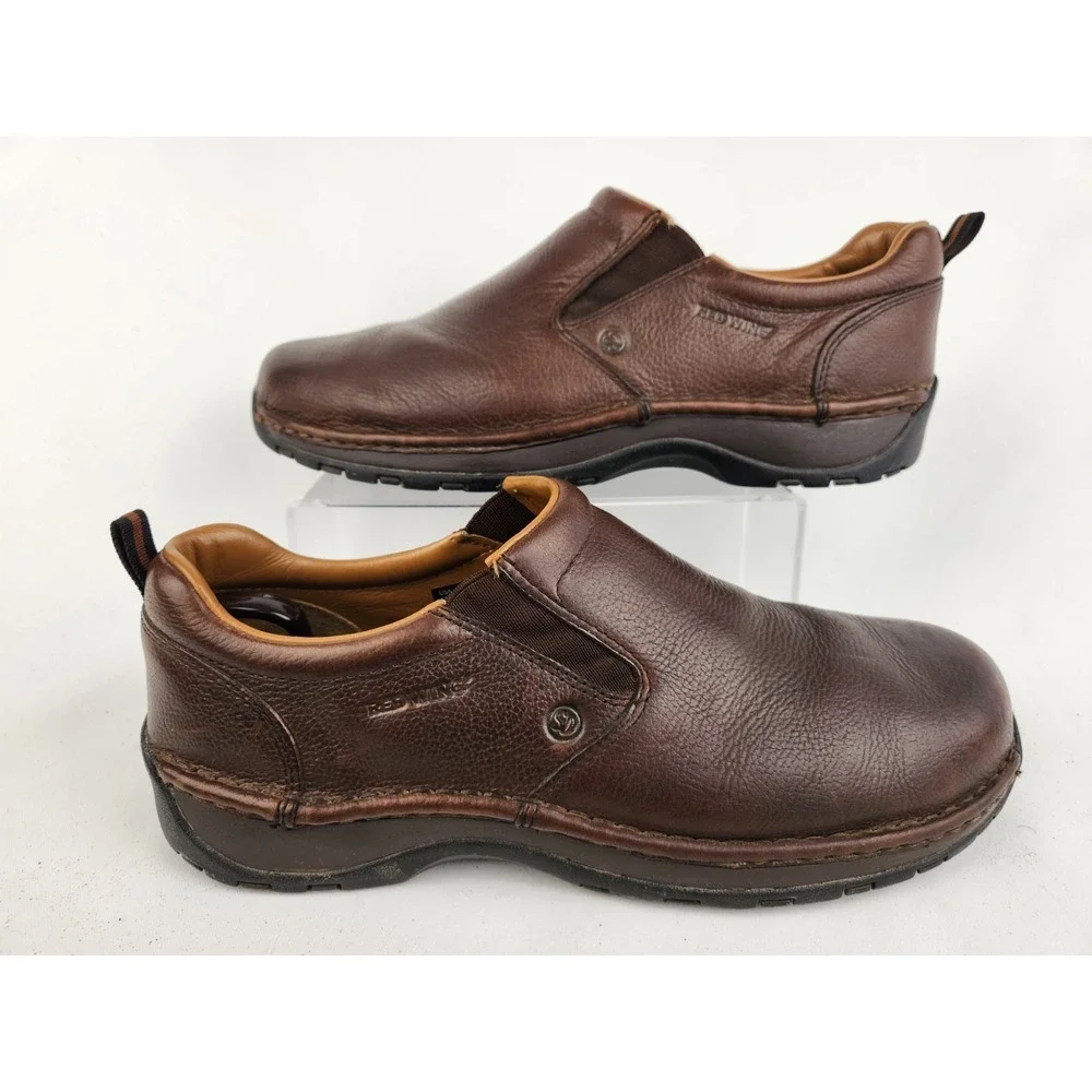 Red Wing Men's Size 11 EE, Wide 8702 Safety Toe Leather Brown Loafer Shoes Boots